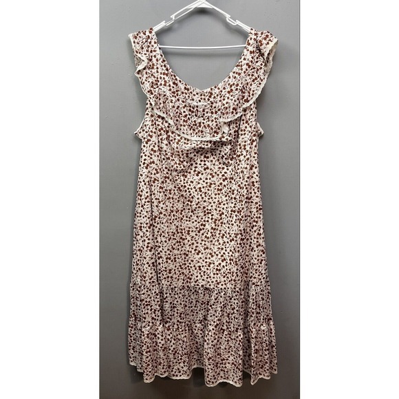 RIXO Dresses & Skirts - Rixo x Target Floral Dress Womens Plus‎ 4X Print Pattern Ruffle Tiered Midi NEW